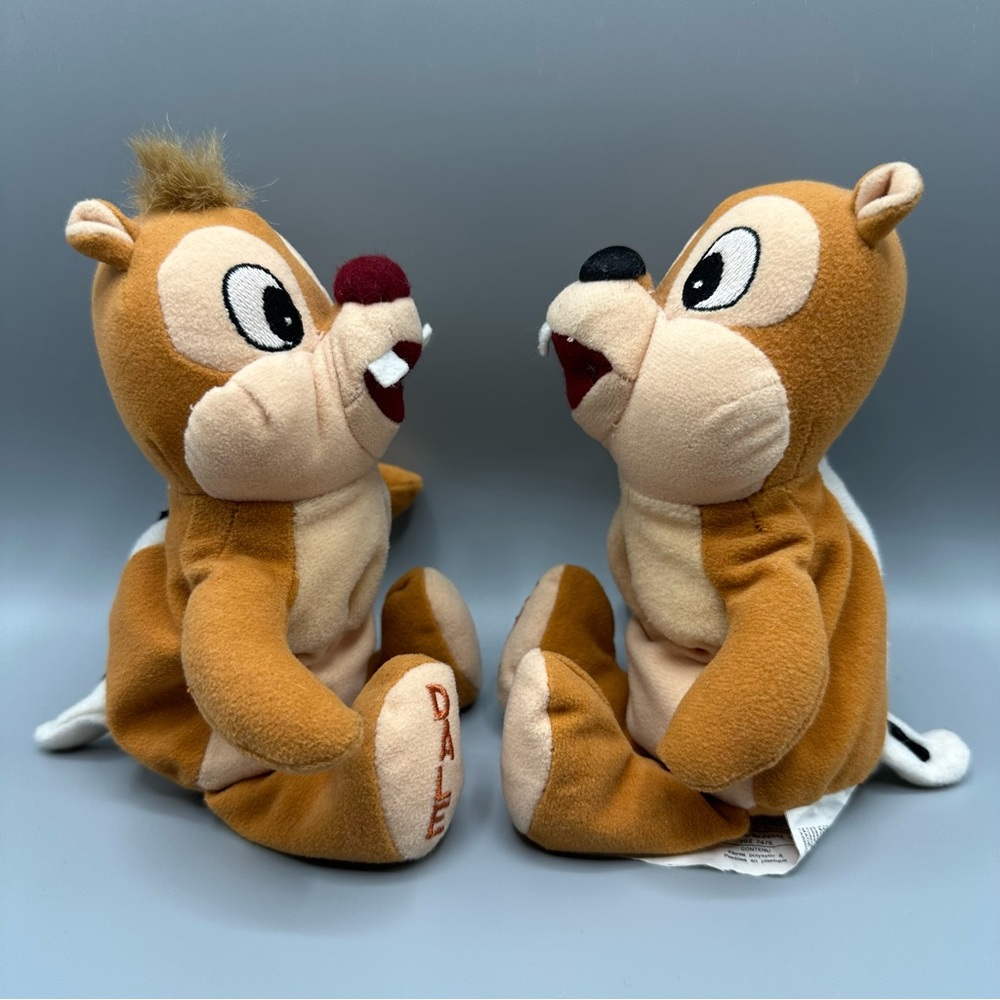 Disney Store Chip & Dale Mini Bean Bag Plush Vtg collectible
